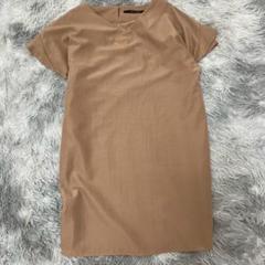 美品✨【YECCA VECCA】 キャメル Vネック 半袖ワンピース チュニック