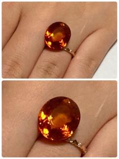 ☆希少カラー☆マデラシトリン☆天然 シトリン 8.287ct ルース ☆ソ付