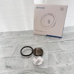 じ　スマホリング　薄型　360℃回転　ブラック　かっこいい　シンプル