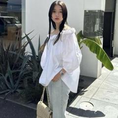 CLANE クラネ 2way PUFF NECK TOPS オフショルダー レディなブラウスで気分を上げよう。シャーリングたっぷりの