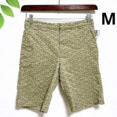 パオデロ・ハーフパンツ ショートパンツ 総柄 M ベージュ日本製