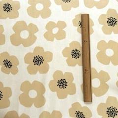 ラミネート生地　北欧フラワー柄　 生地巾85cm×50cm