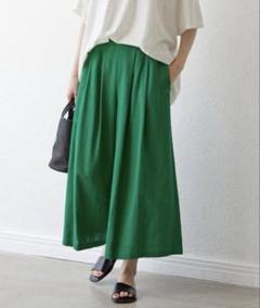 SLOBE IENA リネンレーヨンタックキュロット