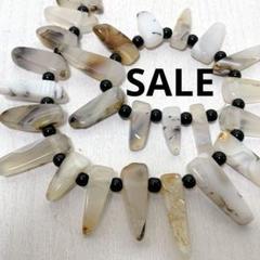 bg848/SALE！天然石◇アゲート 牙形　1連