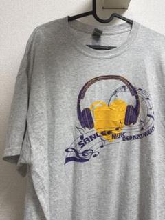 アメリカ古着　ビックサイズ　XL 音楽　ヘッドフォン　ロゴ　プリント
