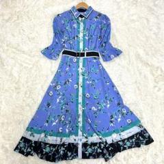 美品　diagram ダイアグラム　フラワーパターンワンピース　Aライン　花柄