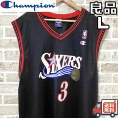 【24時間以内/匿名配送】NBA チャンピオン アイバーソン ユニフォーム L