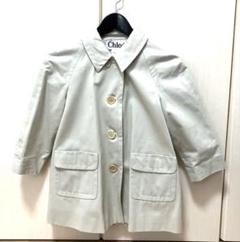 ヴィンテージ 80~90s クロエ Chloe リネン ギャザースリーブ コート ヴィンテージ 80~90s クロエ Chloe リネン ギャザースリーブ
