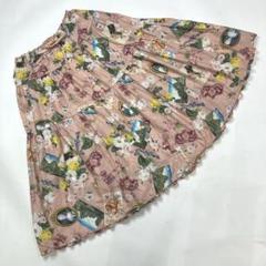【新品未使用】ピンクハウス 水色 ネコちゃん柄 スカート/2024年 シーキャットプリントギャザーフリルAラインスカート｜ピンク