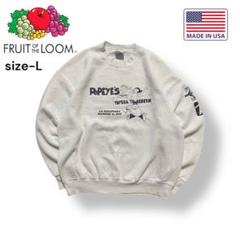 90s【USA】FRUIT OF THE LOOMスウェットポパイ L ホワイト