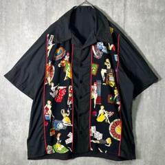 【希少】 V-CASTEL ロックンロールオープン 半袖シャツ 赤ロカビリー 希少】 V-CASTEL ロックンロールオープン 半袖シャツ 赤