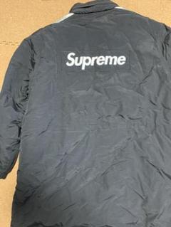 激安XLサイズ!17aw supremeスタジアムパーカー黒ベンチコート