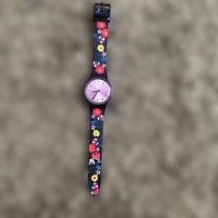 Swatch 花柄ラバーベルト 腕時計