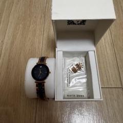 ANNE KLEIN ネイビー ゴールド 時計 - メルカリ