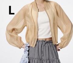 新品　GU シアーブルゾン　ベージュL