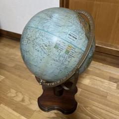 K75 触って楽しい地球儀　旧ソ連表記　高級　ビンテージ　土台木製支え金属