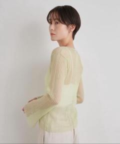 新品 emmi atelierワッフルシースルーニットカーディガンのサムネイル