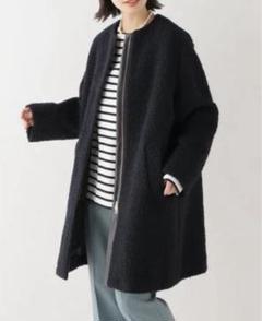 IENA(イエナ) モヘヤトラペーズコート/36 中古・古着通販】IENA (イエナ) モヘヤミックスシャギーショート