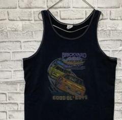 USA製90sヴィンテージタンクトップシングルステッチ　ブラック半袖古着XL11
