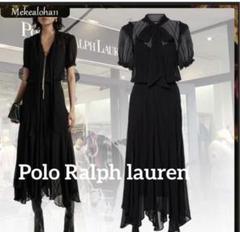 Polo Ralph lauren ジョーゼットタイネックドレス　S
