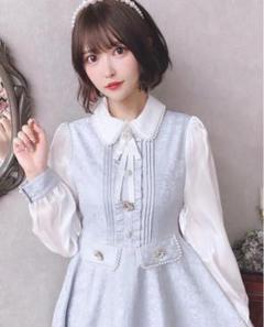 未使用級✨Manon Tokyo パール ビジュー ワンピース ブルー ロリータ 未使用級✨Manon Tokyo パール ビジュー ワンピース ブルー