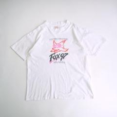USA製90s プリント半袖Tシャツ　白　XL シングルステッチ　古着