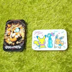 【新品　匿名】ポケモン　プチ缶　２点　カイリュー　ピカチュウ　イーブイ