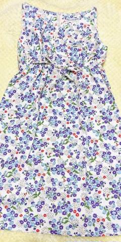 花柄 ワンピース ベベ BeBe 130 子供服 女児