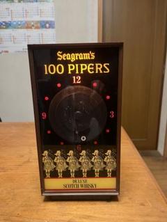 ウイスキー スタンドライト 時計 100PIPERS ウイスキースタンドライト時計100PIPERS