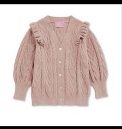 新品タグ付き♡ジェラートピケ ハートアランフリルカーディガン ピンク