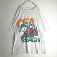 3179　Tom and Jerry トムジェリ　Tシャツ　ビッグプリント　白