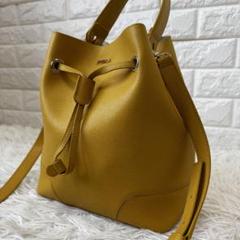 FURLA✨未使用　2way巾着ショルダー　ステイシー　マスタード　ゴールド金具 FURLA✨未使用 2way巾着ショルダー ステイシー マスタード