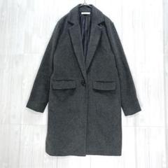 ザショップティーケー　シングルボタンチェスターコート　ダークグレー　M