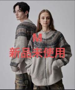 CLELノルディックデザインジャガードドライバーズニット　ブラック系 CLEL セーター ニット 「CLEL」Nordic Design Jacquard Drivers