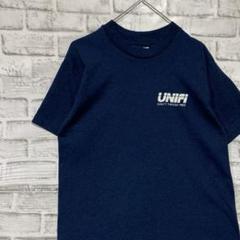 USA製90sヴィンテージTシャツ！シングルステッチ　ネイビー半袖古着M72