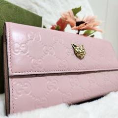 希少 美品 グッチ 長財布 GG PVC レザー ネオヴィンテージ ネコ トラ 希少 美品 グッチ 長財布 GG PVC レザー ネオヴィンテージ ネコ