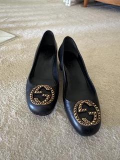 【美品】GUCCI フラットシューズ GG 柄キャンバス 新品☆グッチ GGキャンバス フラットシューズ 箱・保存袋付 22.5