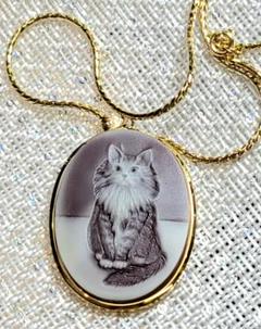 猫ちゃん　カメオ　天然瑪瑙　ペンダントトップ 天然瑪瑙 カメオ 猫ちゃん ペンダントトップ 高品質