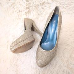 極美品】BENIR ベニル パンプス ゴールド 37 24cm 結婚式 靴