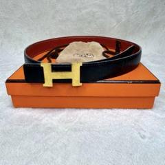 HERMES エルメス　コンスタンスリバーシブルベルト80 ゴールドバックル美品 HERMES エルメス コンスタンス Hバックル リバーシブル ベルト
