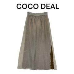 COCO DEAL レディース ロング スカート シアー サテン M