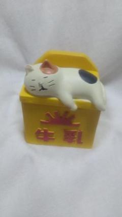 デコレ DECOLE コンコンブル 牛乳箱小物入れ 三毛猫