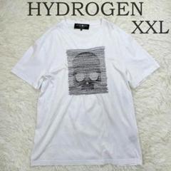 良品 HYDROGEN ハイドロゲン スカル 半袖 Tシャツ XXL ホワイト