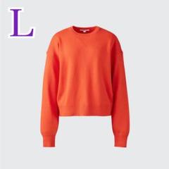 DESCENTE オレンジ 長袖セーター 46/IS 【美品】 新品 UNIQLO スムースコットンクルーネックセーター オレンジ L