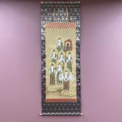 美品 掛け軸 福田素仙作 金地 守護本尊像 共箱 不動明王 千手観音 仏像 美品 掛け軸 福田素仙作 金地 守護本尊像 共箱 不動明王 千手