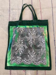 ユキフジサワYUKI FUJISAWA 泊レーストートbagグリーン新品