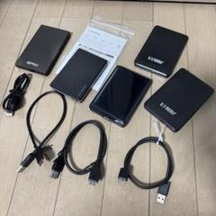 アイオーデータ　バッファロー　シリコンパワー　外付けHDD 5台セット