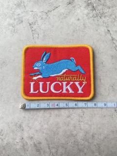 アイロンワッペン☆アメリカン雑貨　ヴィンテージ　ラッキーラビット　古着　うさぎ