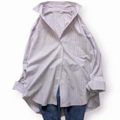 【月末sale】Mila Owen ミラオーウェン 隠し釦ダウン ビックシャツ