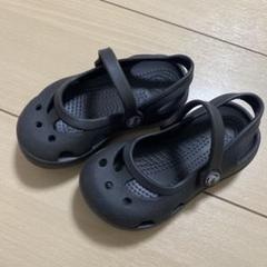 美品✨ crocs クロックス シャイナ ブラック バックストラップ
